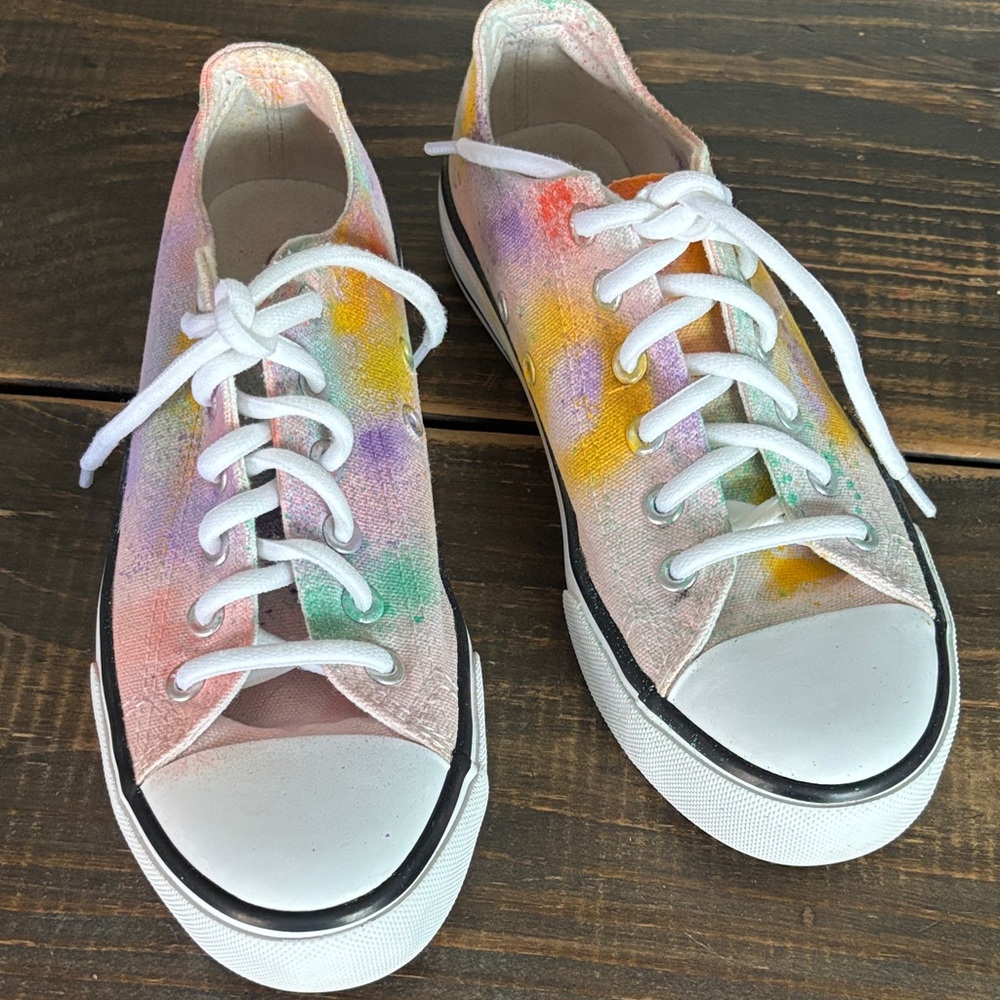 Colorful Canvas Sneakers with White Laces